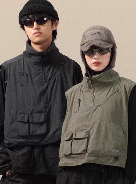DAIKON Lab.25aw户外轻量化保暖半拉链短款马甲双面穿neck warmer