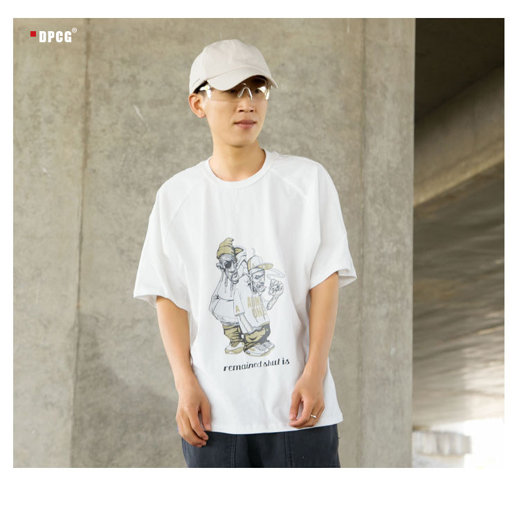 衣修repair 美式街头2018夏季新款卡通印花潮流短袖宽松男款潮tee