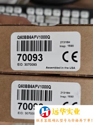 邦纳BANNER传感器 Q60BB6AFV1000Q 现