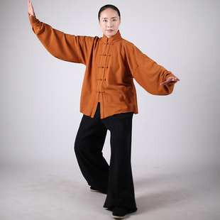 马蕾太极春秋新款时尚莱塞尔羊绒休闲太极服暖阳