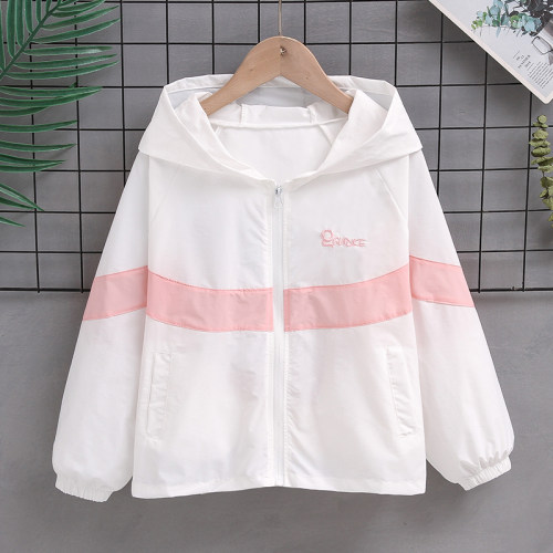 女童夏季速干防晒服薄款透气外套