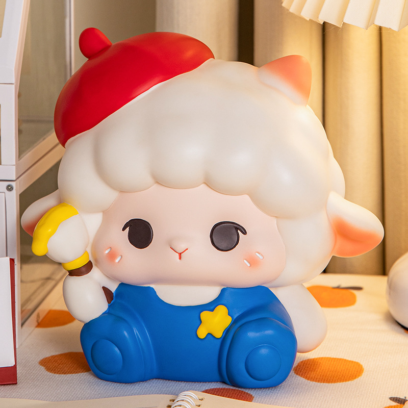 咩咩羊大容量可存可取搪胶存钱罐可爱卡通公仔儿童玩具礼物储蓄罐