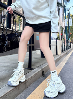 内增高女鞋8cm小个子厚底小白鞋2026新款运动休闲鞋增高老爹鞋女