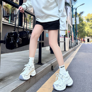 内增高女鞋8cm小个子厚底小白鞋2026新款运动休闲鞋增高老爹鞋女