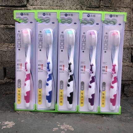 正品万信82牙刷高密刷丝柔软刷毛防滑手柄精巧刷头男女适用软毛