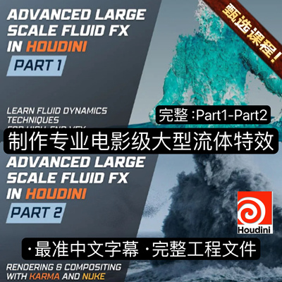 Houdini教程全流程制作影视专业级FX大规模海浪流体怪兽CG水特效