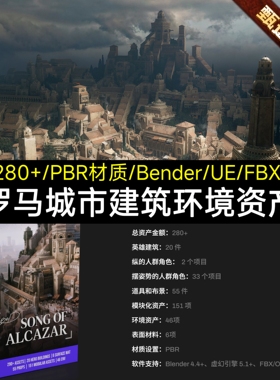 Forma 3D Store SONG OF ALCAZAR 阿尔卡萨之歌Blend UE FBX OBJ