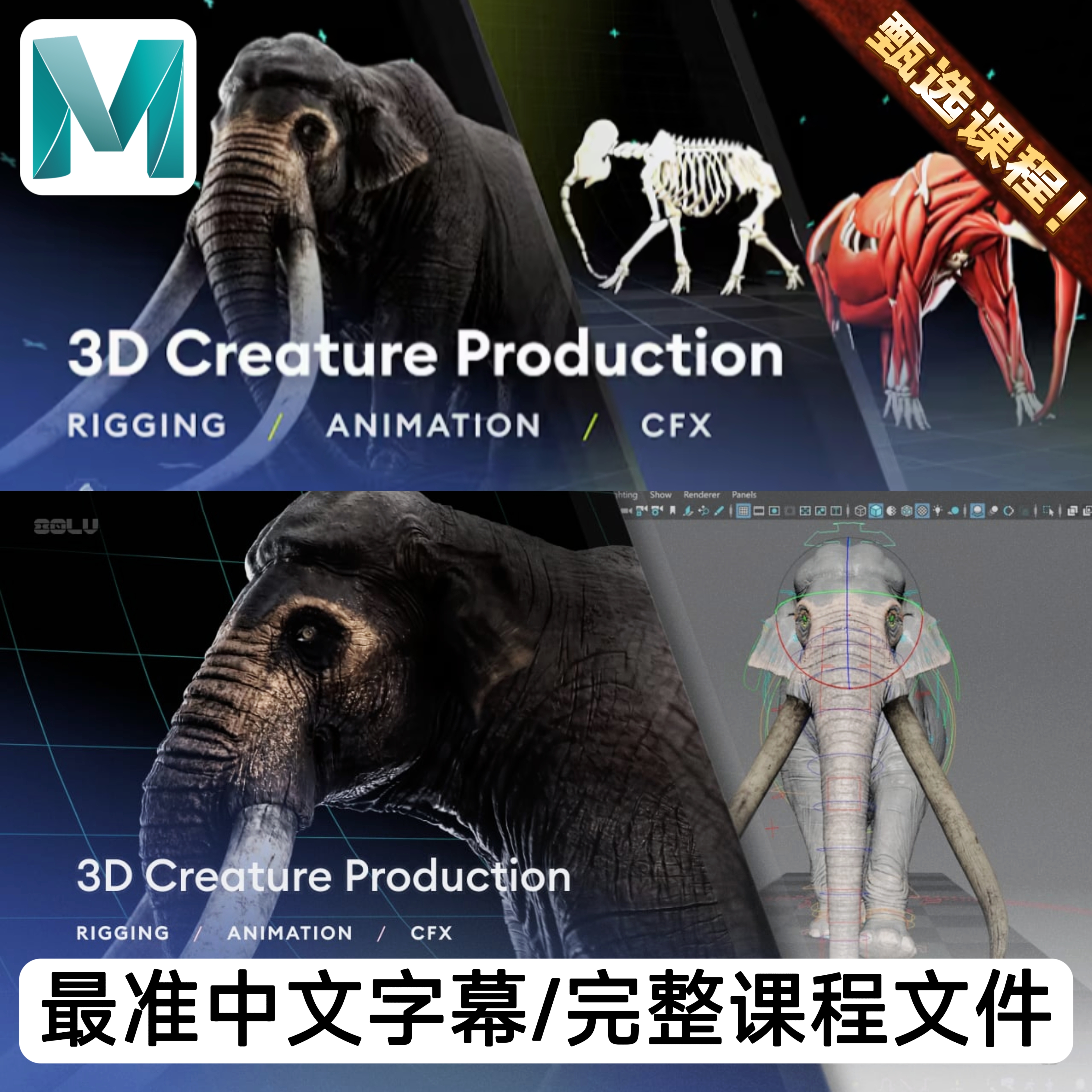 3D Creature Production: Rigging, Animation, CFX - Course教程