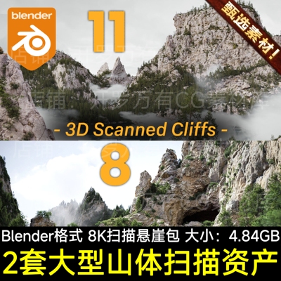 扫描 Mountain Cliff Collection + Scanned Mountain Cliff Pack