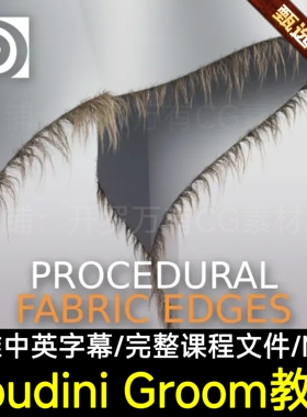 Houdini Groom Tutorial – Procedural Fabric Edges 【独家】