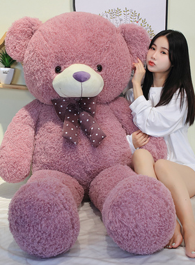 泰迪熊猫抱抱熊睡觉抱公仔毛绒玩具可爱大熊布娃娃女生日礼物玩偶