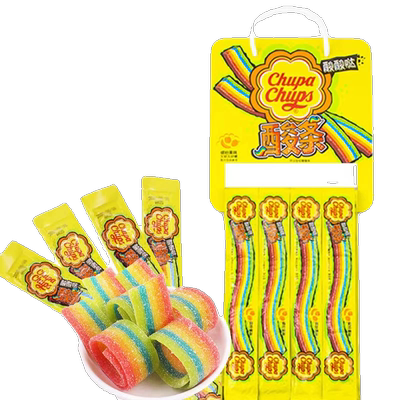 酸条软糖珍宝珠酸砂长条橡皮糖