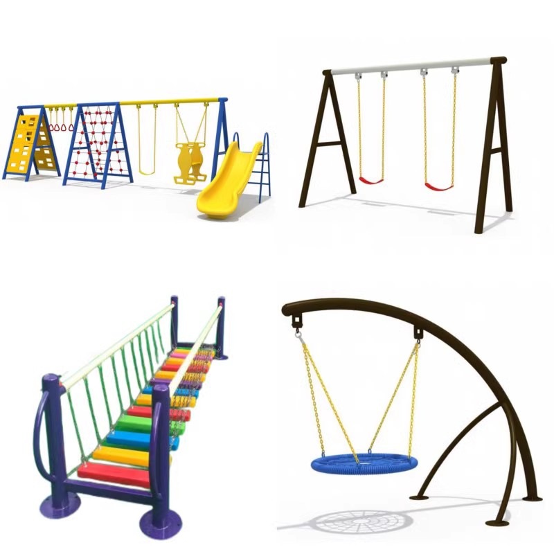 儿童秋千庭院户外荡秋千幼儿园荡桥攀爬架组合游乐设施户外玩具