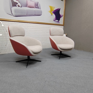 意式轻奢设计师Russell 罗素椅卧室客厅酒店休闲接待旋转扶手椅