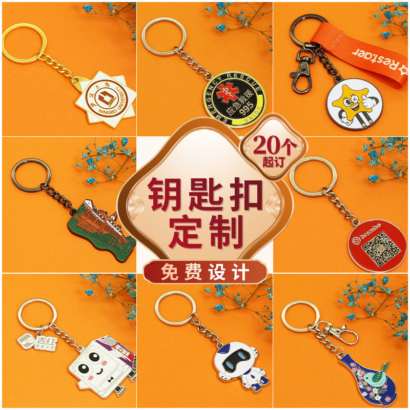 金属文创钥匙扣定制免费设计
