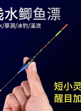 浅水短小鱼漂高灵敏加粗醒目小白条冰钓水皮草洞溪流轻口鲫鱼浮漂