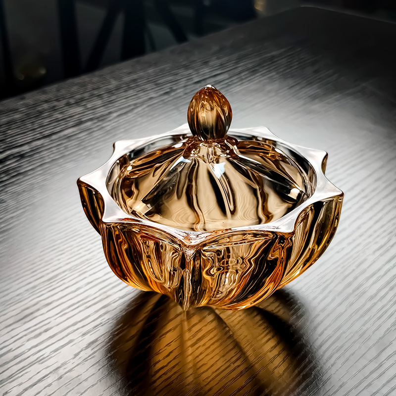 2025新款水晶玻璃容器带盖高