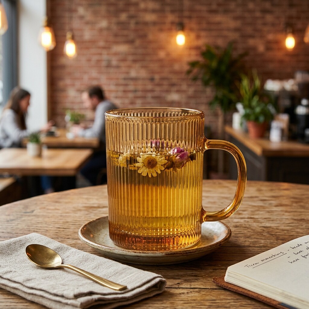 水晶玻璃杯水杯茶杯酒杯琥珀色喝水咖啡杯子家用茶色耐高温带把手图片