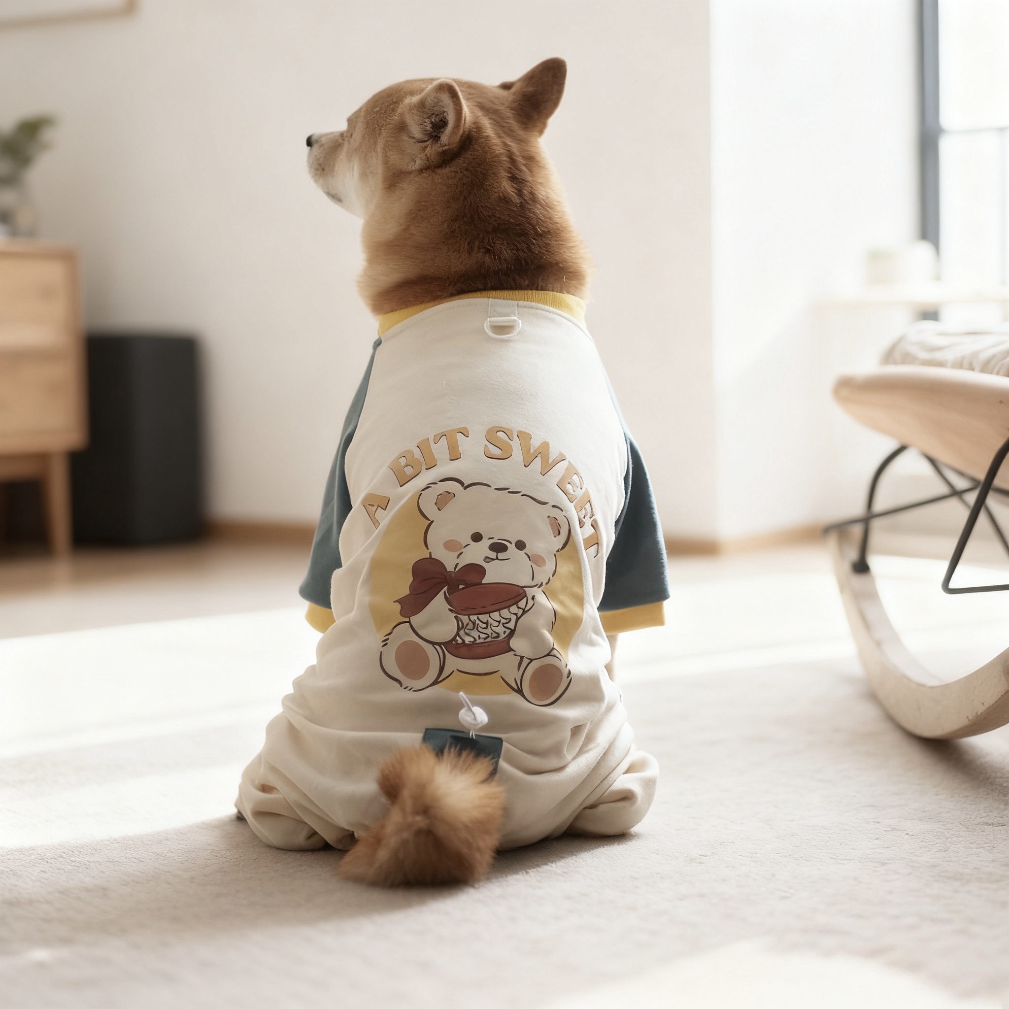 宠物四脚连体衣可牵引中大型犬狗狗猫咪衣服秋冬卫衣柴犬金毛保暖