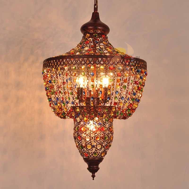 摩洛哥漫咖啡东南亚风格泰式铁艺西餐厅网咖卡座酒吧店雅间吊灯具