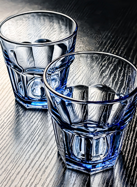 2025新款蓝色玻璃杯啤酒杯子水杯酒杯高级感轻奢高档高端高颜值