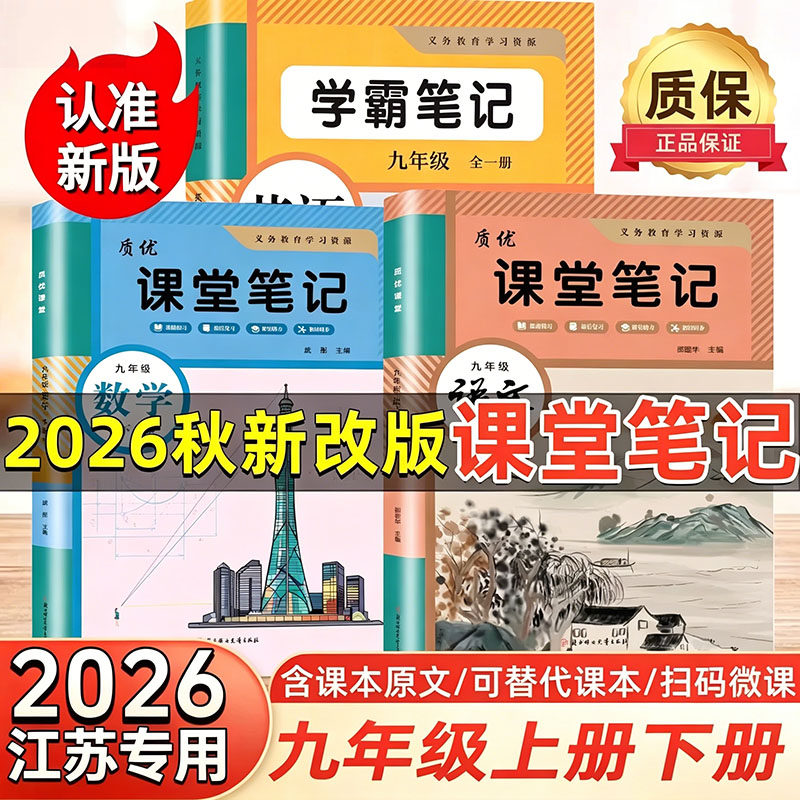 2026新版江苏专用九年级笔记上下