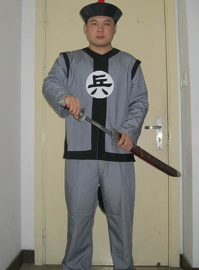 清朝士兵御前侍卫演出服出租近卫总督牢头巡捕衙役太监开心鬼戏服