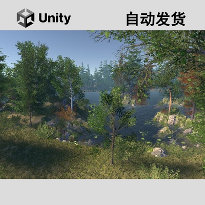 Unity3D游戏场景模型森林forest树木植被Terrain地形tree