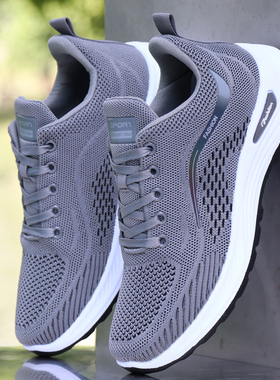老北京布鞋男鞋夏季透气网面鞋男士防臭跑步鞋中老年运动休闲网鞋