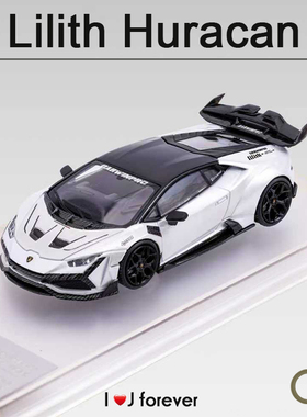 KING MODEL 1/64 DarwinPRO 莉莉丝huracan 金属白/红 合金车模