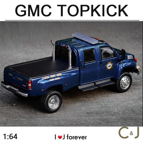 新加坡展会1/64 GOC&MK GMC TOPKICK ALAMEDA POLICE皮卡警车模型