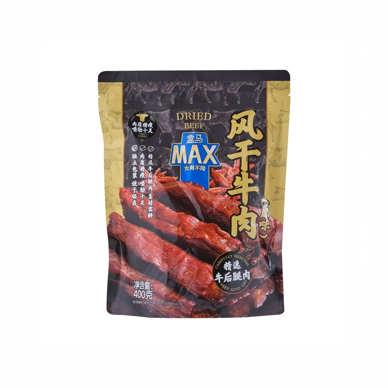 盒马会员店代购 盒马原味风干牛肉400g独立袋装肉质精瘦嚼劲十足