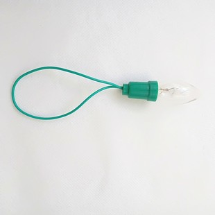 吊式E12灯头加灯泡 整套220V10W7WE12尖泡带绒灯头佛前灯灯泡