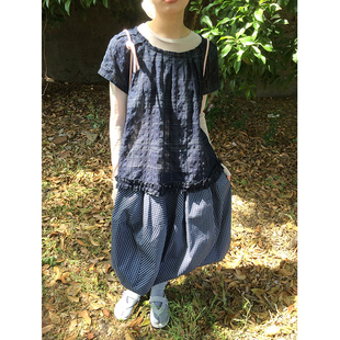 3months2026夏季新款韩系小众甜美休闲百搭宽松荷叶边短袖T恤上衣