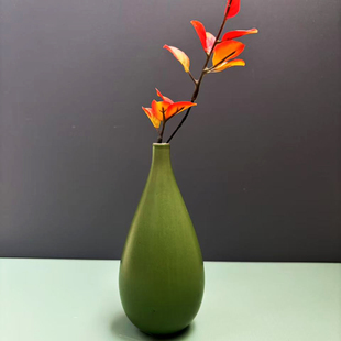 文韵雅裳陶瓷小花瓶插花桌上摆件单支细口精致日式中式禅意花器