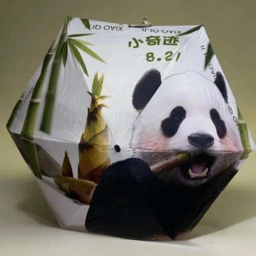 大熊猫小奇迹吃竹子版雨伞（手动版）