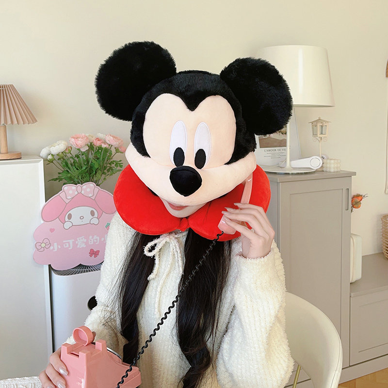 可爱毛绒颈枕波点蝴蝶结可爱护颈枕U型枕便携午睡枕睡觉神器,床上用品,U型枕/便携枕,淘宝优惠券,粉丝福利购,淘宝优惠卷