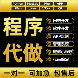 计算机程序python设计JSP系统php定制matlab软件java网站APP开发