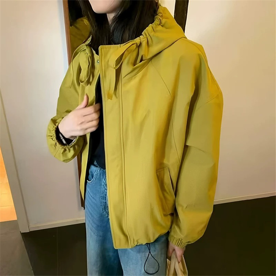 欧货时尚连帽加绒夹棉冲锋衣外套