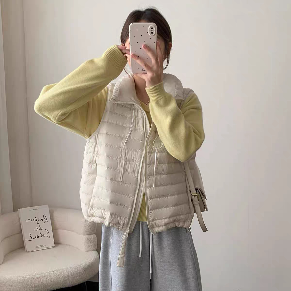 欧货立领排骨羽绒马甲背心外套图片