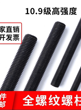 35crmo全螺纹螺柱HG/T20634螺杆M27M33M36全牙丝杆10.9级牙棒丝杠