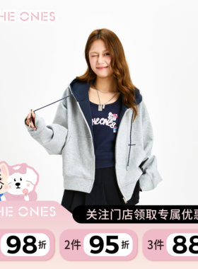 RTHEONES撞色拼色短款外套拉链开衫卫衣男女潮牌情侣连帽通勤外套
