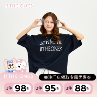 t恤美式 夏男女校园情侣百搭 STY刺绣字母短袖 RTHEOENS