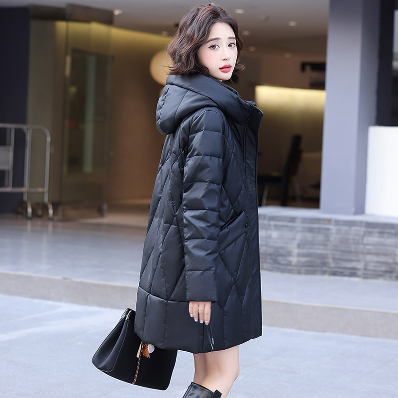 真皮羽绒服女绵羊皮中长款2024新款冬季高端气质显瘦海宁皮衣外套
