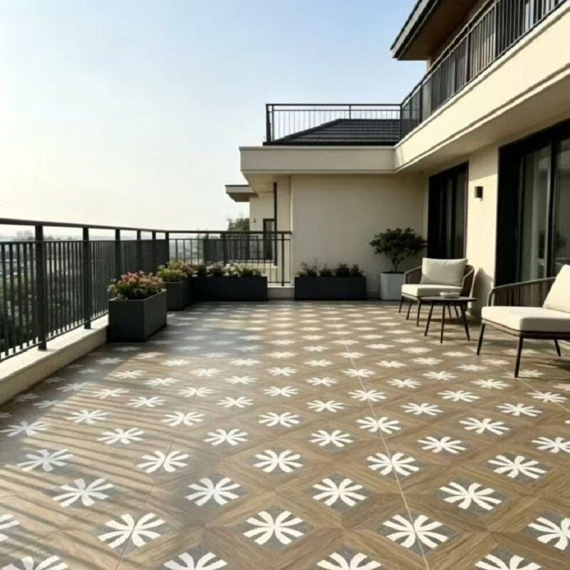 通体超白胚立体模具奢石繁花拼花室内外景观墙砖庭院地铺砖石英砖