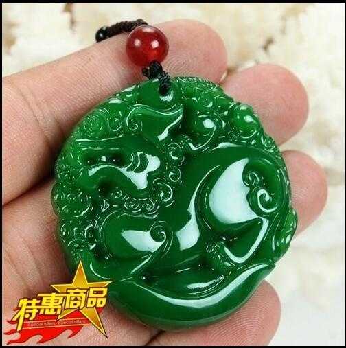 缅甸翡翠貔貅吊坠干青干青铁龙生