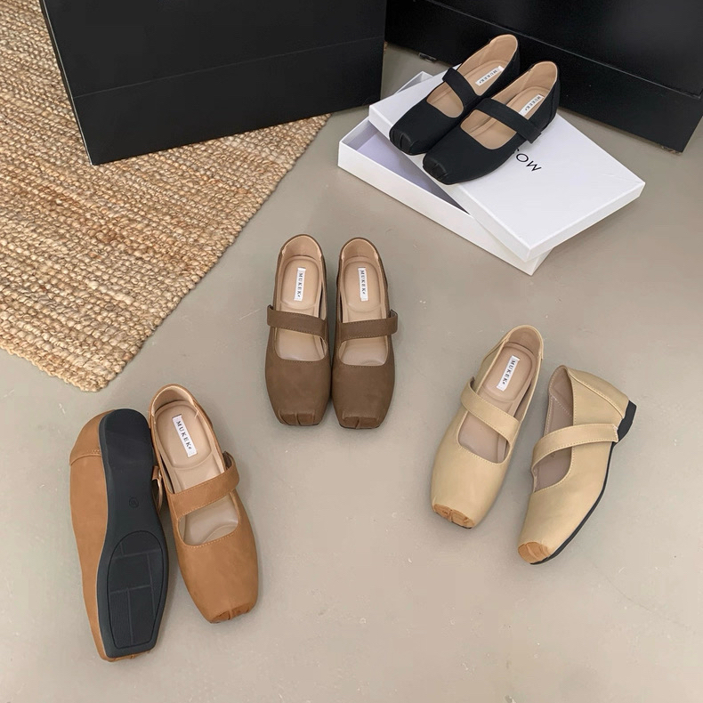 法式内增高方头玛丽珍晚晚鞋女2025新款秋季配裙子芭蕾舞单鞋瓢鞋