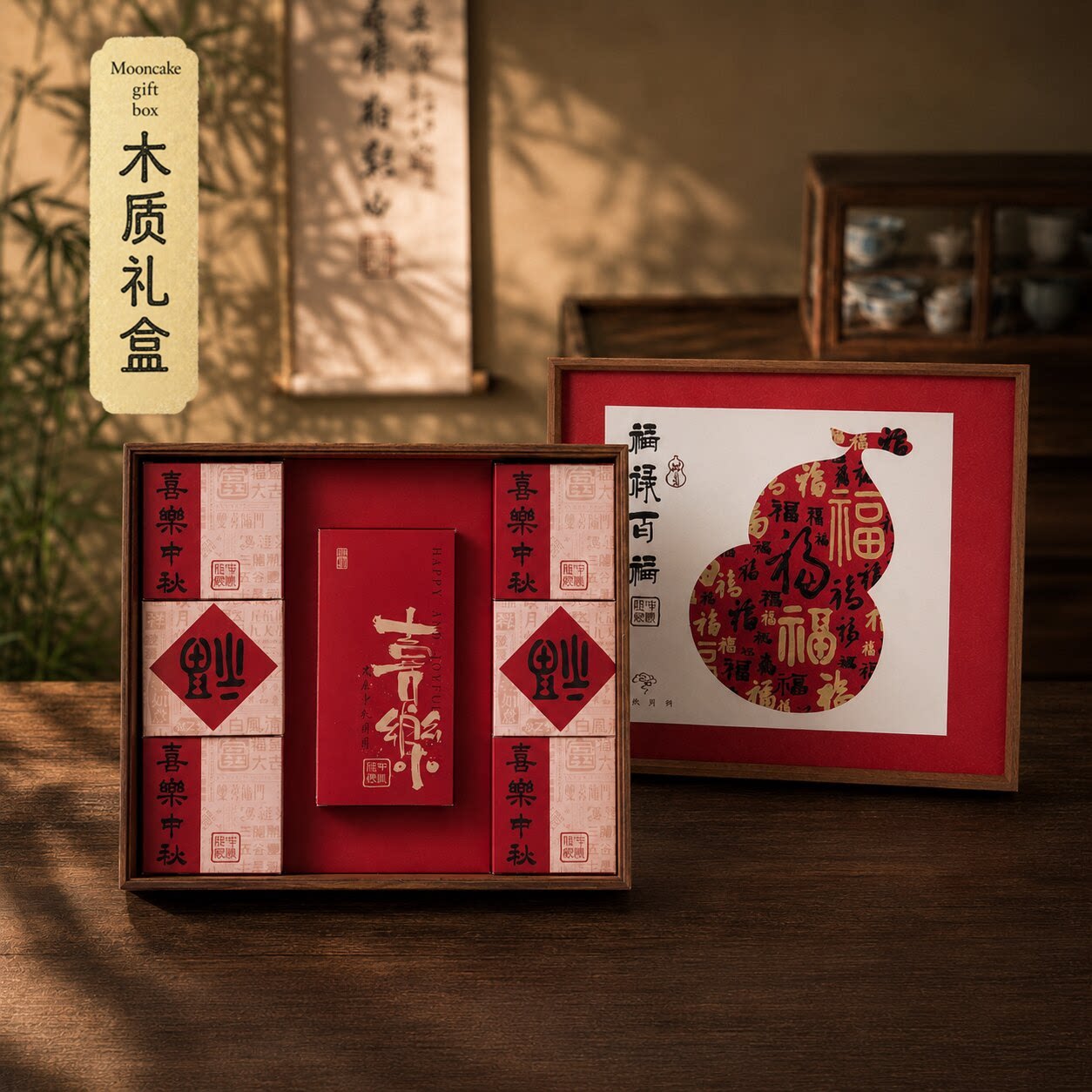 月饼礼盒鲜肉月饼打包盒中秋礼盒空盒高端礼品包装盒高级感盒子
