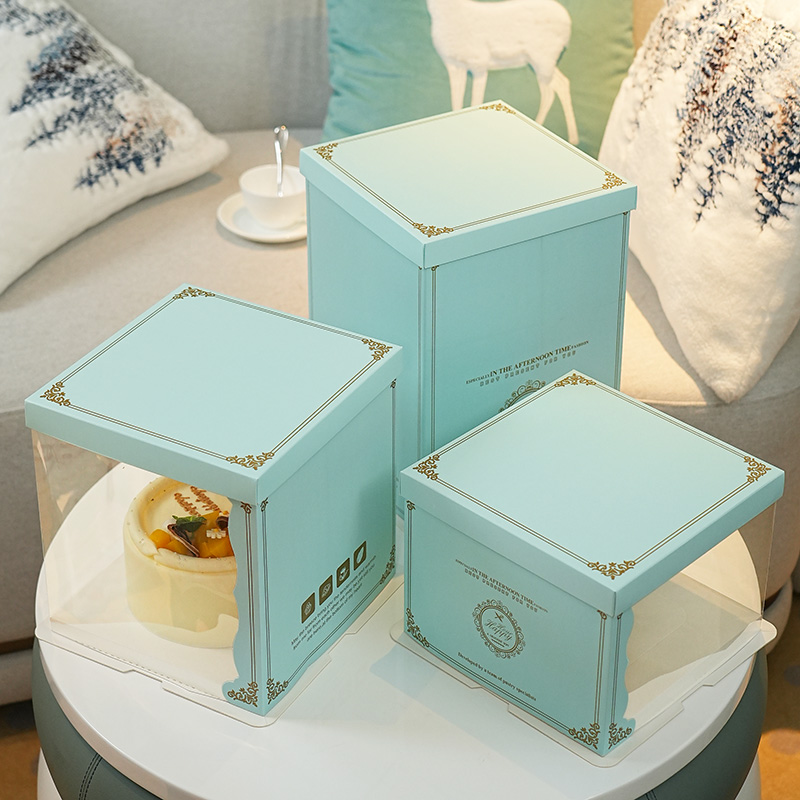 50套网红半透明生日蛋糕包装盒