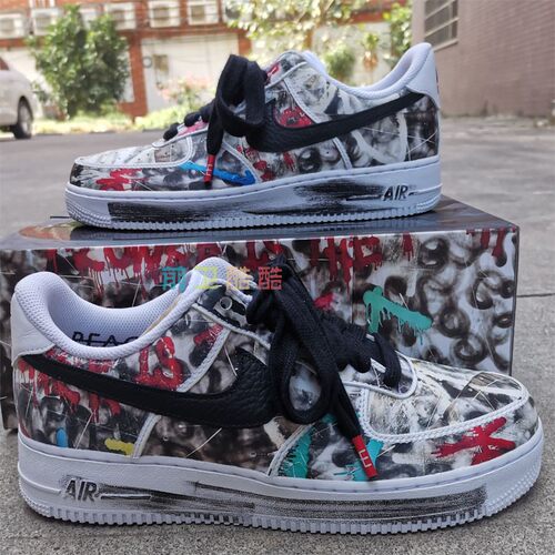 DIY球鞋定制手绘AF1空军一号权志龙2.0刮刮乐纯手工代刮服务客制